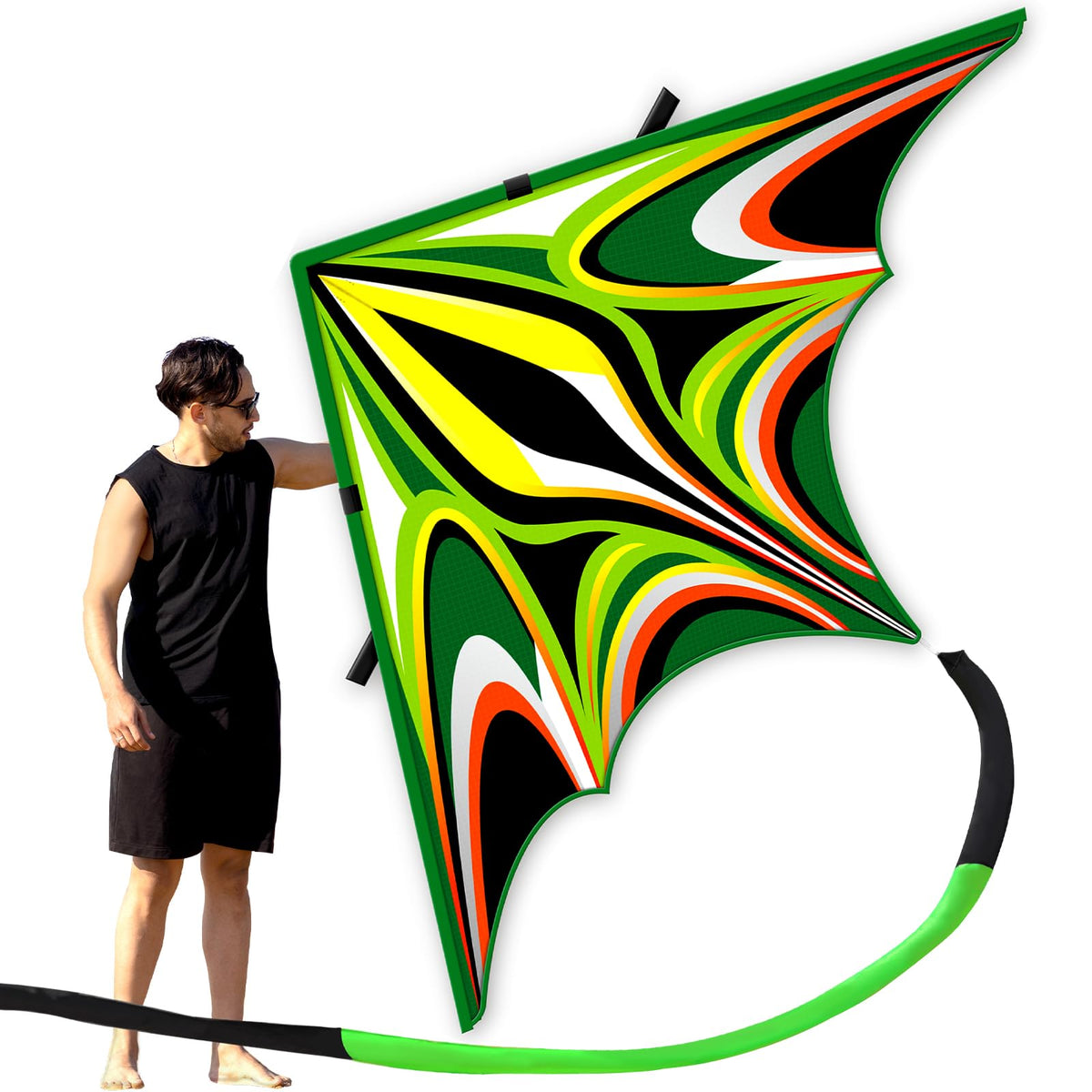 SGftre Delta Kite for Kids & Adults,Extremely Easy to Fly for Beginners,Kites for Beach Trip Park Family Outdoor Activities