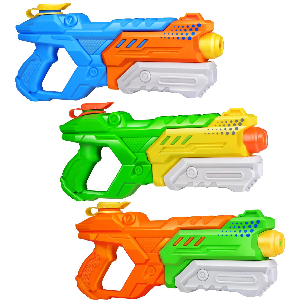Quanquer 3 Pack Water Guns for Kids Adults - 600CC Squirt Water Toy Gun Super Blaster Soaker Long Range High Capacity Summer Swimming Beach Outdoor Water Fighting Play Pool Toys for Boys Girls (Blue)
