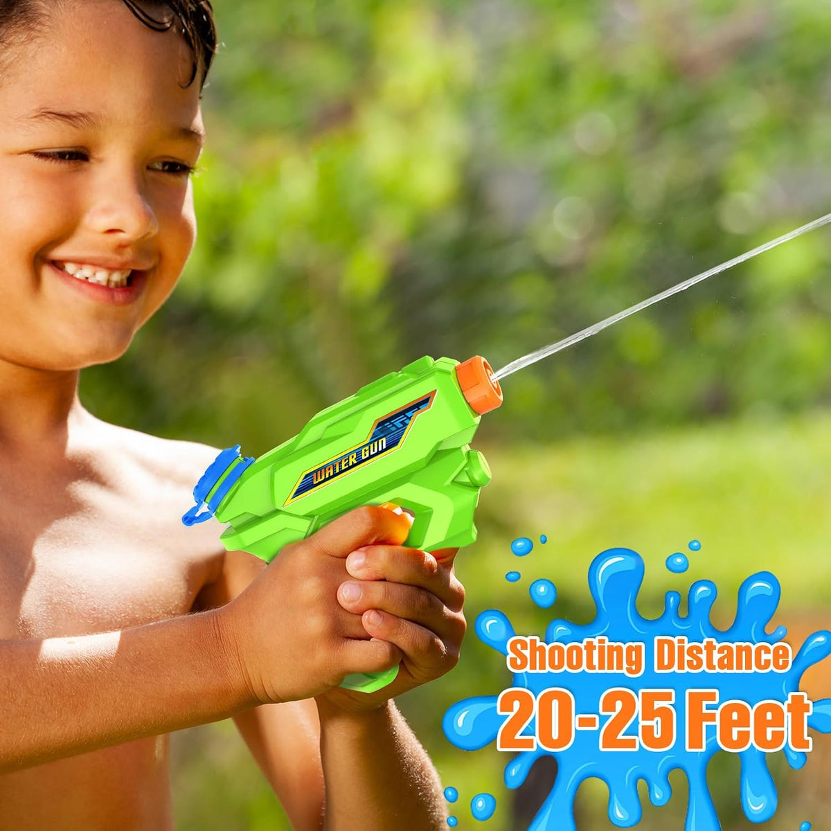 Water Guns for Kids, 4 Pack Mini Squirt Guns Long Range Water Gun Pistol