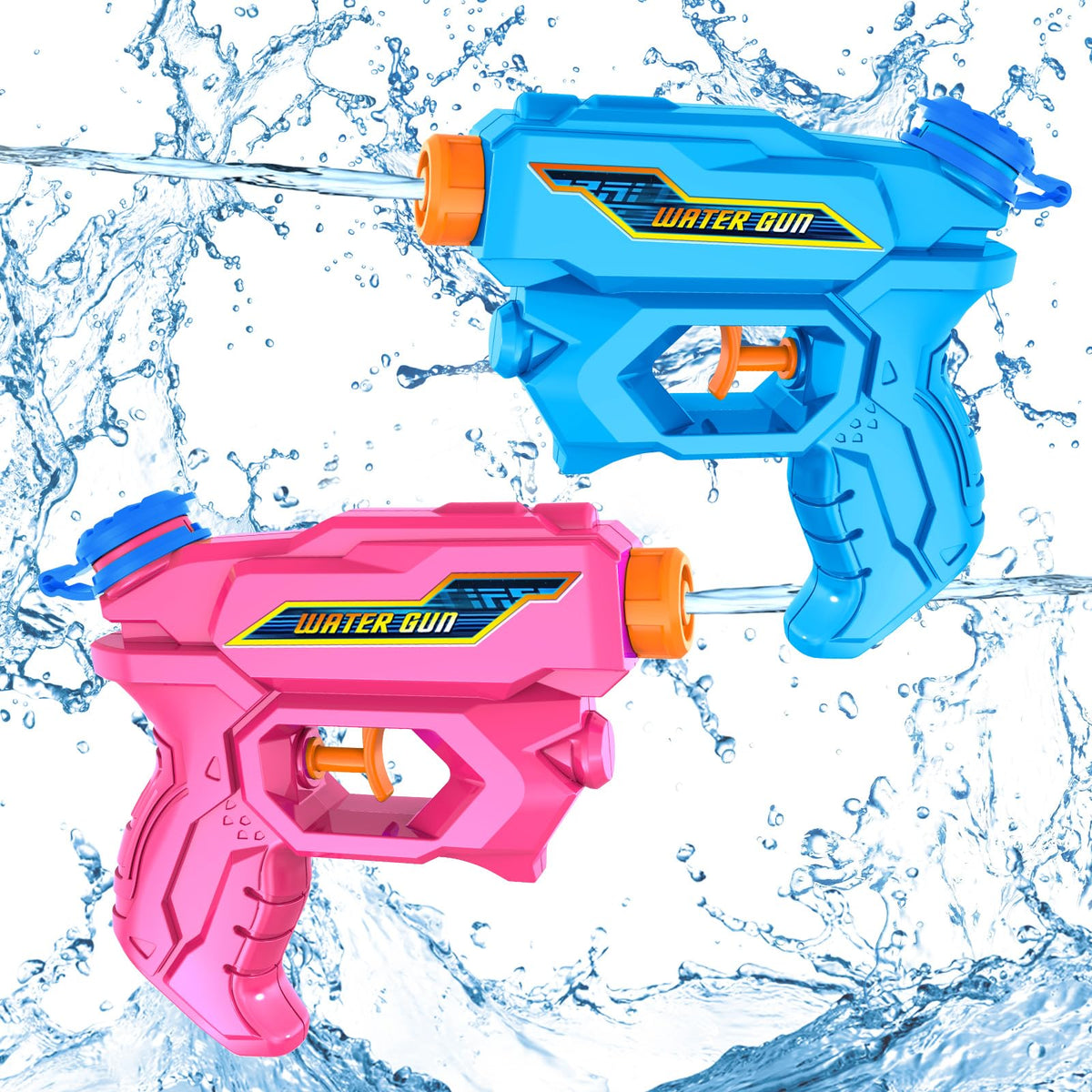 4 Pack Water Guns for Kids, Small Squirt Gun Soaker Blaster 220cc Capacity