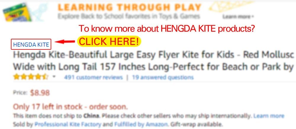 Hengda Kite Soft Octopus Kite Series, Beautiful Kite with Long Colorful Tail for Kids and Adults, Easy to Fly Beach Kites, Excellent Outdoor Games and Activity Toys, Suitable for Beginners.