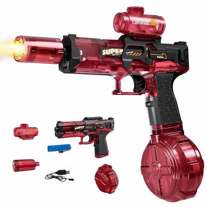 Electric Water Guns for Adults Kids, Automatic Squirt Gun, with 26FT Range, Super Blaster Soaker High Capacity Pistol for Swimming Pool Party Toy ColorBlast LED Electric Water Gun (Blue)