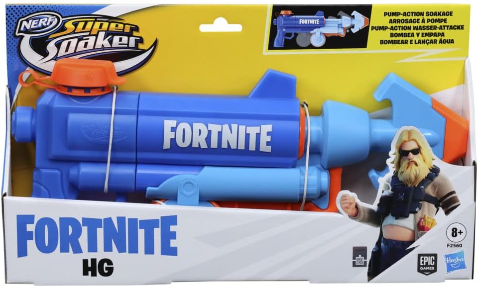 Nerf Super Soaker Fortnite HG Water Blaster - Pump-Action Soakage for Outdoor Summer Water Games - for Teens, Adults