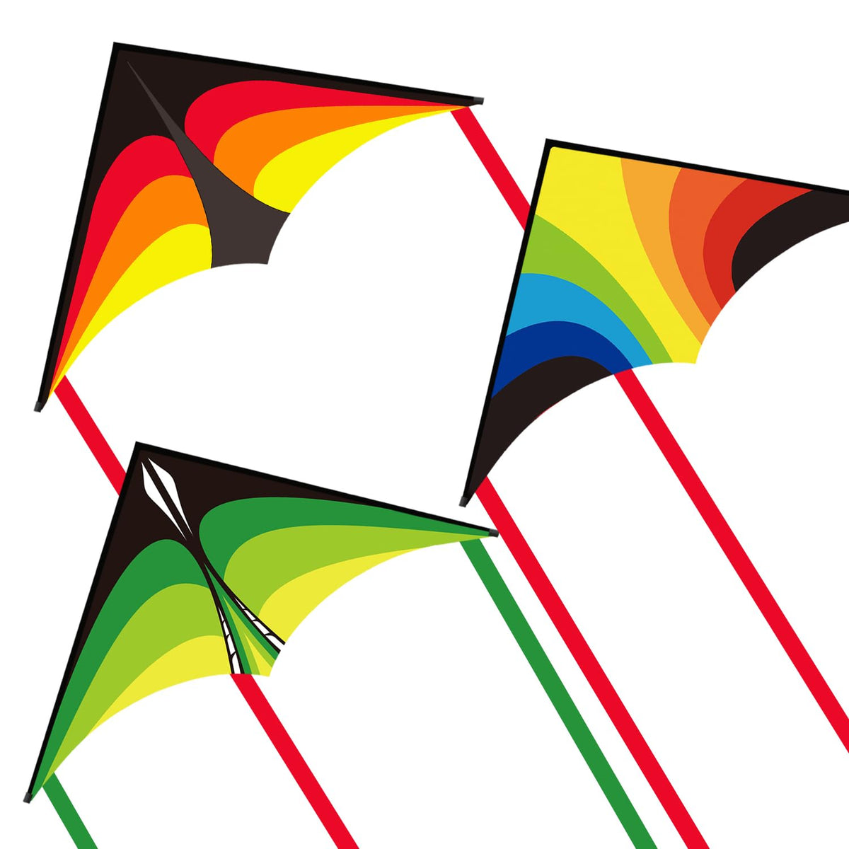 Large Delta Kite for Kids & Adults, Easy to Fly Kite with Line