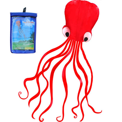 Hengda Kite Soft Octopus Kite Series, Beautiful Kite with Long Colorful Tail for Kids and Adults, Easy to Fly Beach Kites, Excellent Outdoor Games and Activity Toys, Suitable for Beginners.