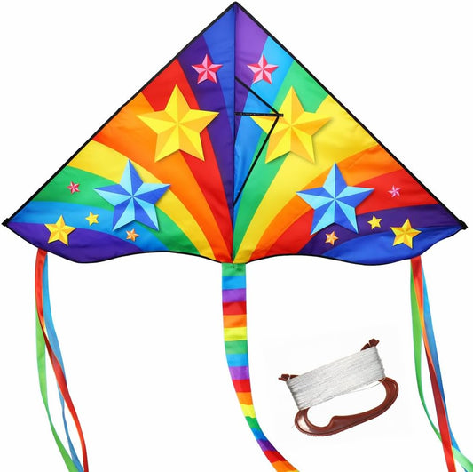 TOY Life Unicorn Kite for Kids – Large Easy to Fly Beach Kite with 50M String & Handle – Durable Nylon Outdoor Toy for Boys & Girls Ages 4-12 – Gift for Beach & Park Fun