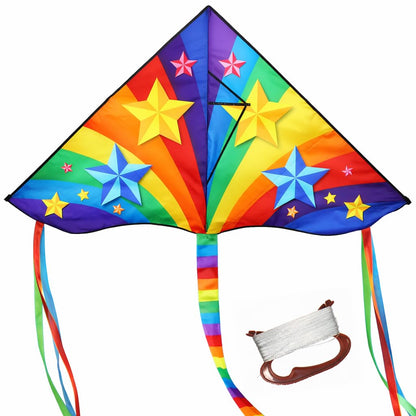 TOY Life Unicorn Kite for Kids – Large Easy to Fly Beach Kite with 50M String & Handle – Durable Nylon Outdoor Toy for Boys & Girls Ages 4-12 – Gift for Beach & Park Fun