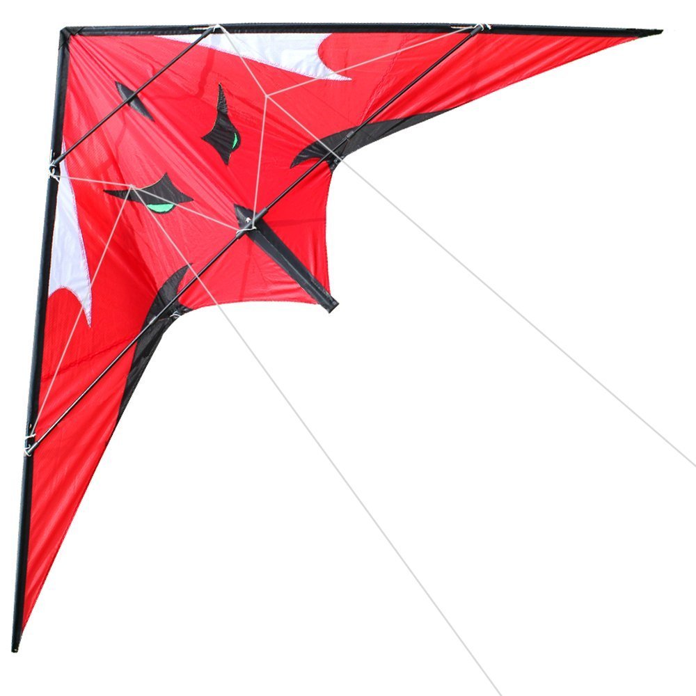 HENGDA KITE-Upgrade Star Rhyme 48 Inch Dual Line Stunt Kite for Kids and Adults,Outdoor Sports,Beach and Fun Sport Kite,Handle,Line,and Bag Included