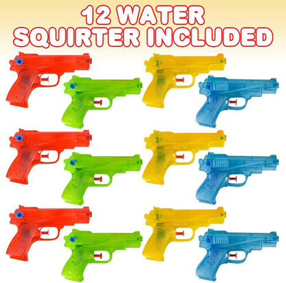 ArtCreativity 12 Pack 5.5 Inch Water Squirt Guns for Pool & Party Favors