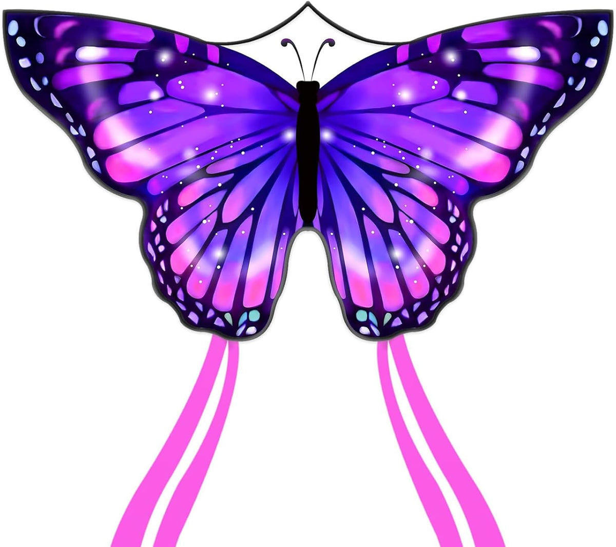 Large Butterfly Kite for Adults and Kids Ages 4-8 & 8-12 Easy to Fly, 55''X28'' Single Line Kite for Outdoor, Park or Beach
