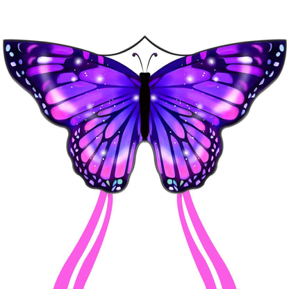 Large Butterfly Kite for Adults and Kids Ages 4-8 & 8-12 Easy to Fly, 55''X28'' Single Line Kite for Outdoor, Park or Beach