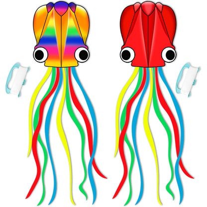 Large Octopus Kites for Kids & Adults, Big Beginner Beach Kites