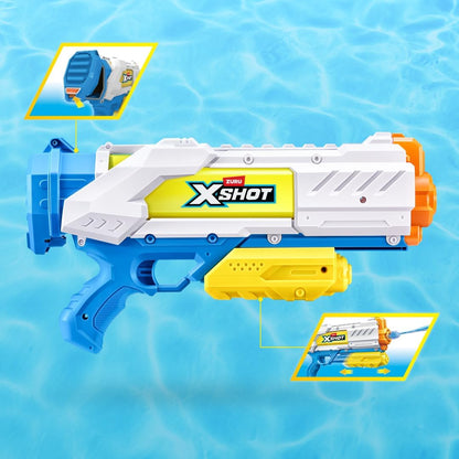 XSHOT Water Fast-Fill Medium Water Blaster (2 Pack) by ZURU, Watergun, 2 Pack X Shot Water Blaster (Fills with Water in just 1 Second!)