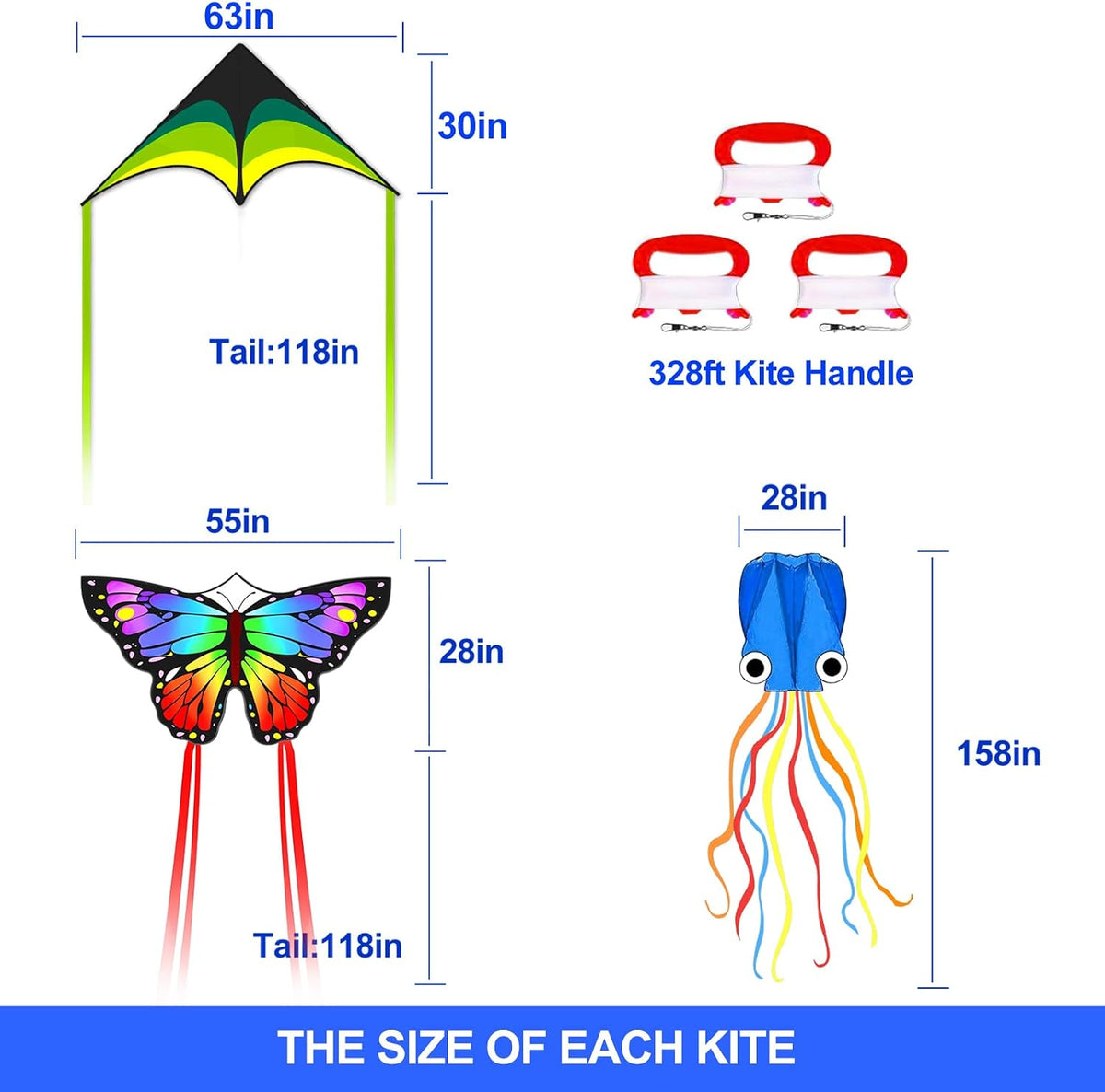 Single Line Kite Set for Kids & Adults Easy to Fly, Beginner Kite for Beach