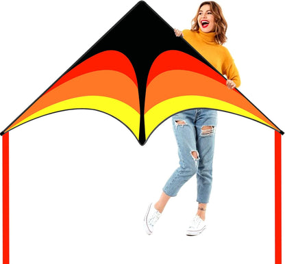 Large Single Line Beach Kite for Adults,Easy to Fly Kites for Kids Age 4-12