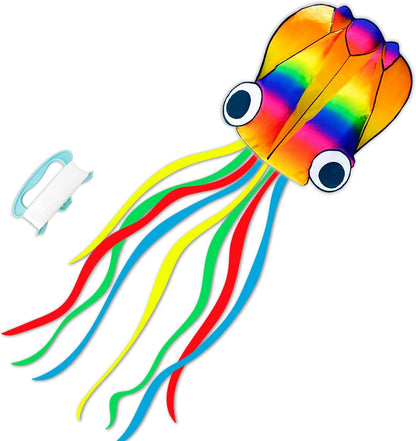 Large Octopus Kites for Kids & Adults, Big Beginner Beach Kites
