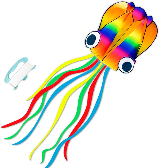 Large Octopus Kites for Kids & Adults, Big Beginner Beach Kites