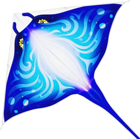 Devil Fish Kite for Kids Ages 4-12, Easy to Fly Beach Kites for Adults