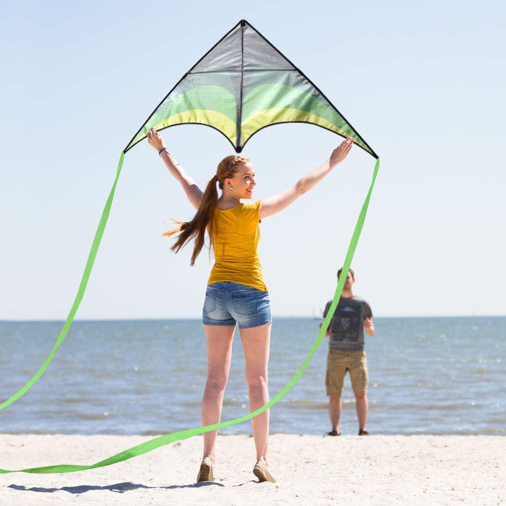 Delta Kite for Kids Ages 4-12, Extremely Easy to Fly Beach Kites for Adults