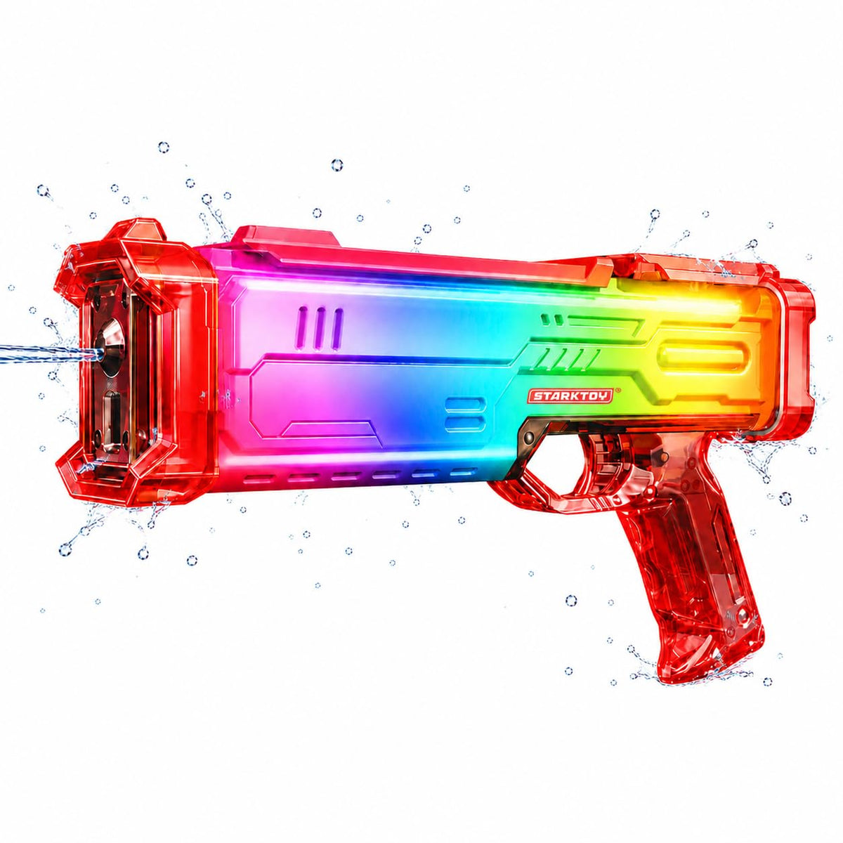 Electric Water Blasters Squirt Guns 2-Pack, LED, Rechargeable R/B