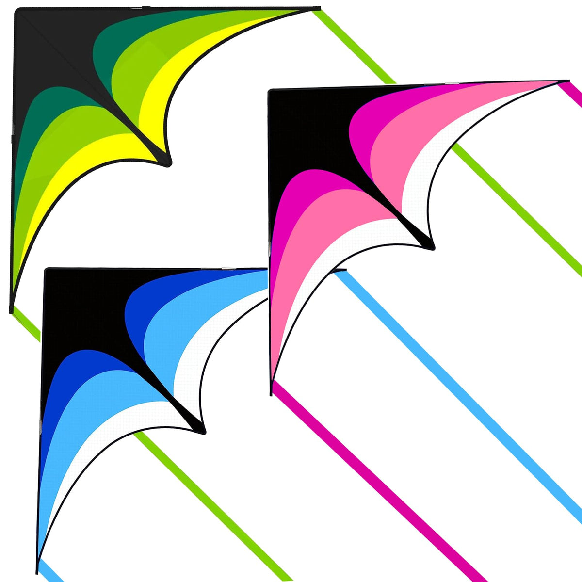 Delta Kite for Kids Ages 4-12, Extremely Easy to Fly Beach Kites for Adults