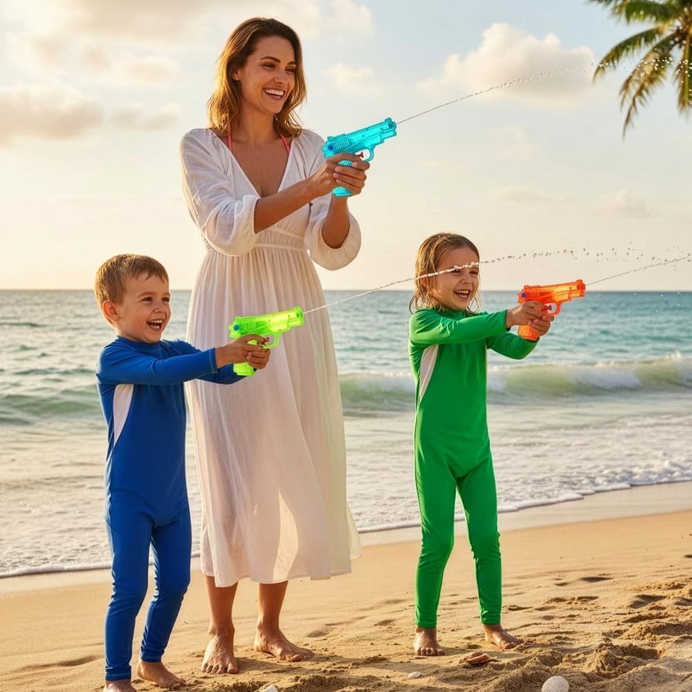 ArtCreativity 12 Pack 5.5 Inch Water Squirt Guns for Pool & Party Favors