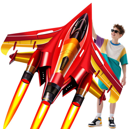 Fighter Jet Kite for Kids & Adults, Easy to Fly Airplane Kite