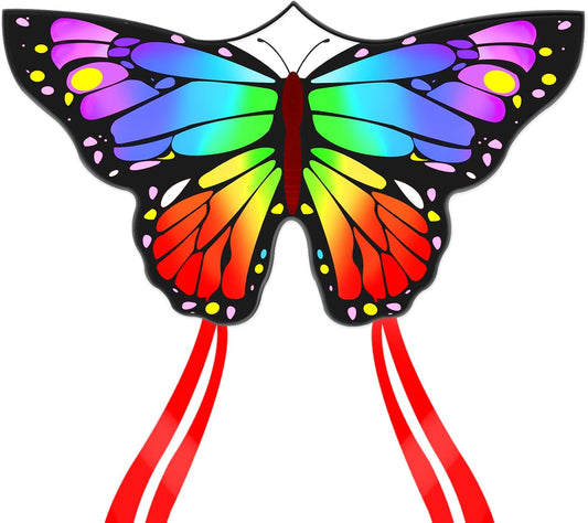 Butterfly Kite for Kids & Adults, Large Single Line Beach Kite Easy to Fly