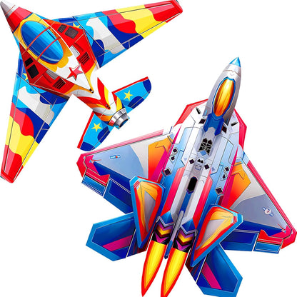 HENGDA KITE 2 Pack Fighter Plane Airplane Kites for Adults,Easy to Fly
