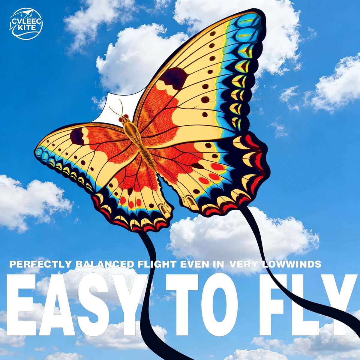 Butterfly Kite for Kids & Adults, Outdoor Kite, Perfect for Beginners, Easy to Fly, Ideal for Beaches, backyards, Grassy Areas