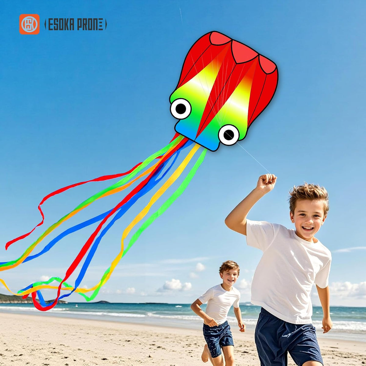 Kites for Kids & Adults,Large Kite for Beginners, Kites for Kids Ages 4-8,Outdoors Activities with Complete Handle, 328ft Kite String & Accessories (QHC Mermaid+L Grassland+Q Octopus, 3)