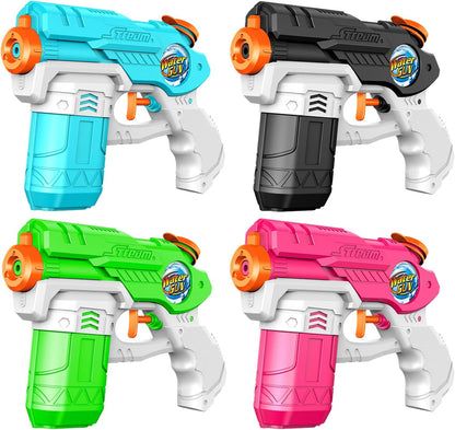 4 Pack Water Guns for Kids, Small Squirt Gun Soaker Blaster 220cc Capacity