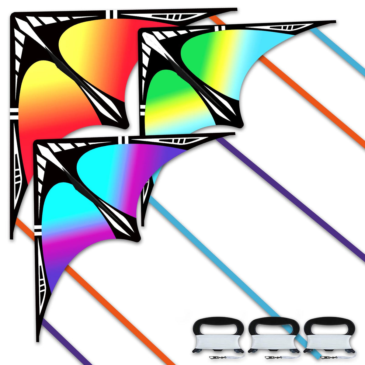 Large Kite for Kids & Adults, Easy to Fly Single Line for Kids Ages 4-8 & 8-12, Comes with 300 FT Kite String Handle
