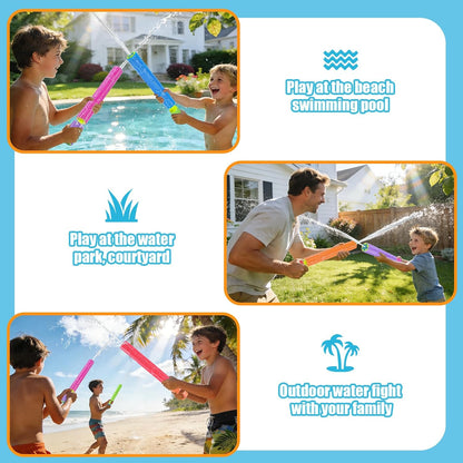 FENYAN Water Blasters, 6 Pack Pool Toys Foam Water Guns for Kids Adults