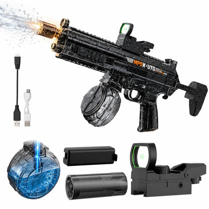 Electric Water Gun for Adults Kids, Automatic Self-Suction Water Gun with 34FT Long Range, 540ML Water Blaster for Pool Beach Summer Outdoor Gifts（Large Black）