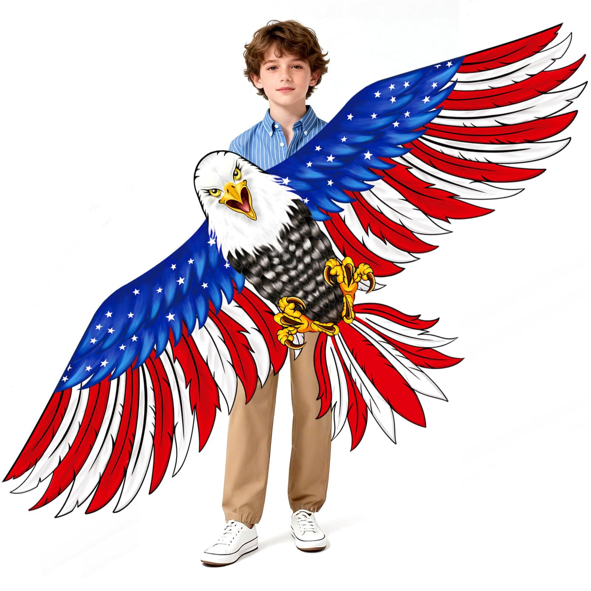 Bald Eagle Kite for Kids & Adults, Easy to Fly Hawk Kites for Boys Age 4-12