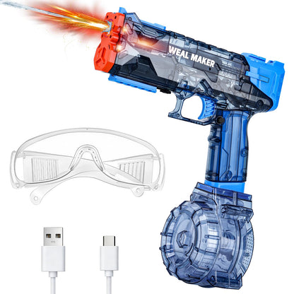 2Packs Electric Water Gun with LED Flash & USB-C Charging, Designed for Epic Aquatic Fun, Automatic Squirt Guns 25-30 FT Range, Water Pistol for Summer Outdoor Backyard Water Theme Party Toys