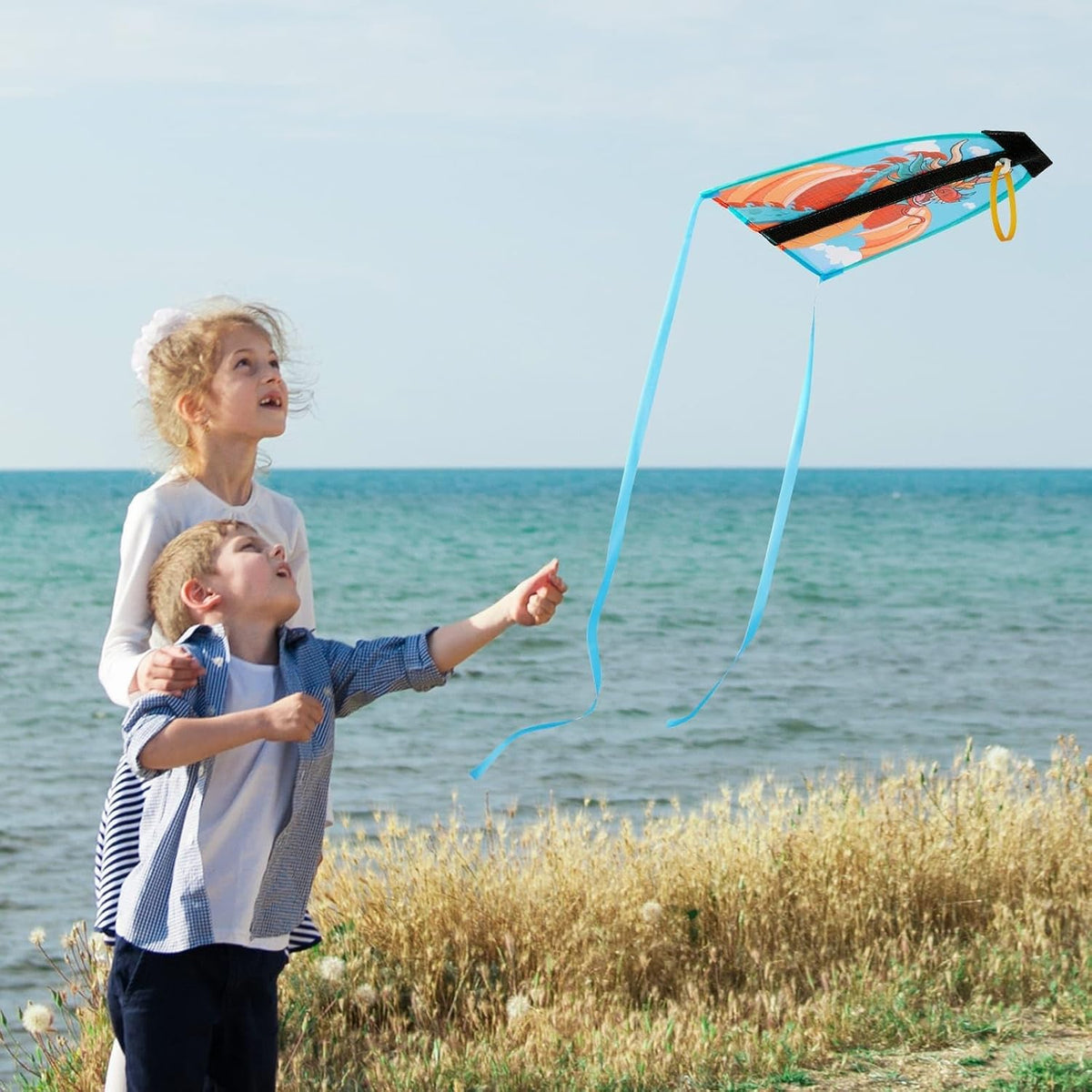3 Pcs Mini Slingshot Kites - Thumb Ejection Kite Beach Toys Gift for Kids Teens Age 4-18 Years Old Easy to Fly Waterproof Stringless Beach Kite Small Funny Outdoor Sports Toy Dinosaur Rocket Style