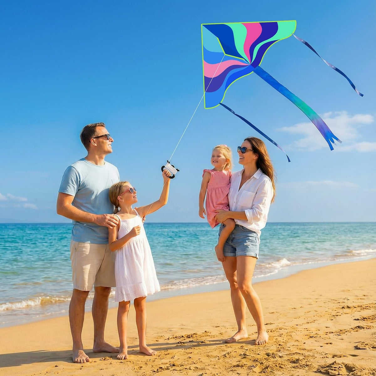 3 Pack Large Kites, Butterfly Delta Dragonfly Kites Easy to Fly Beach Toys