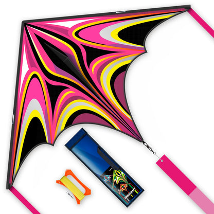 Kite, Large Delta Kites for Kids and Adults, Easy to Fly Rainbow Kites, Durable Multifunctional Beach Kite, Tangle-Free Flight Line, Durable
