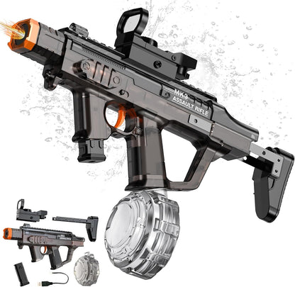 Electric Water Gun for Adults Kids, Automatic Squirt Gun with Water Spray Sound and Led Light, Summer Outdoor Watergun Pool Beach Party Toys for Boys Girls