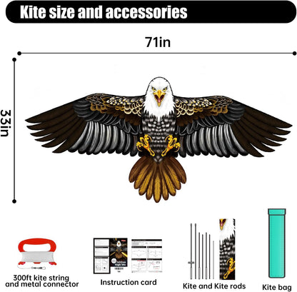 Large Kites for Kids Ages 4-12 Easy to Fly, Single Line Kite for Adults