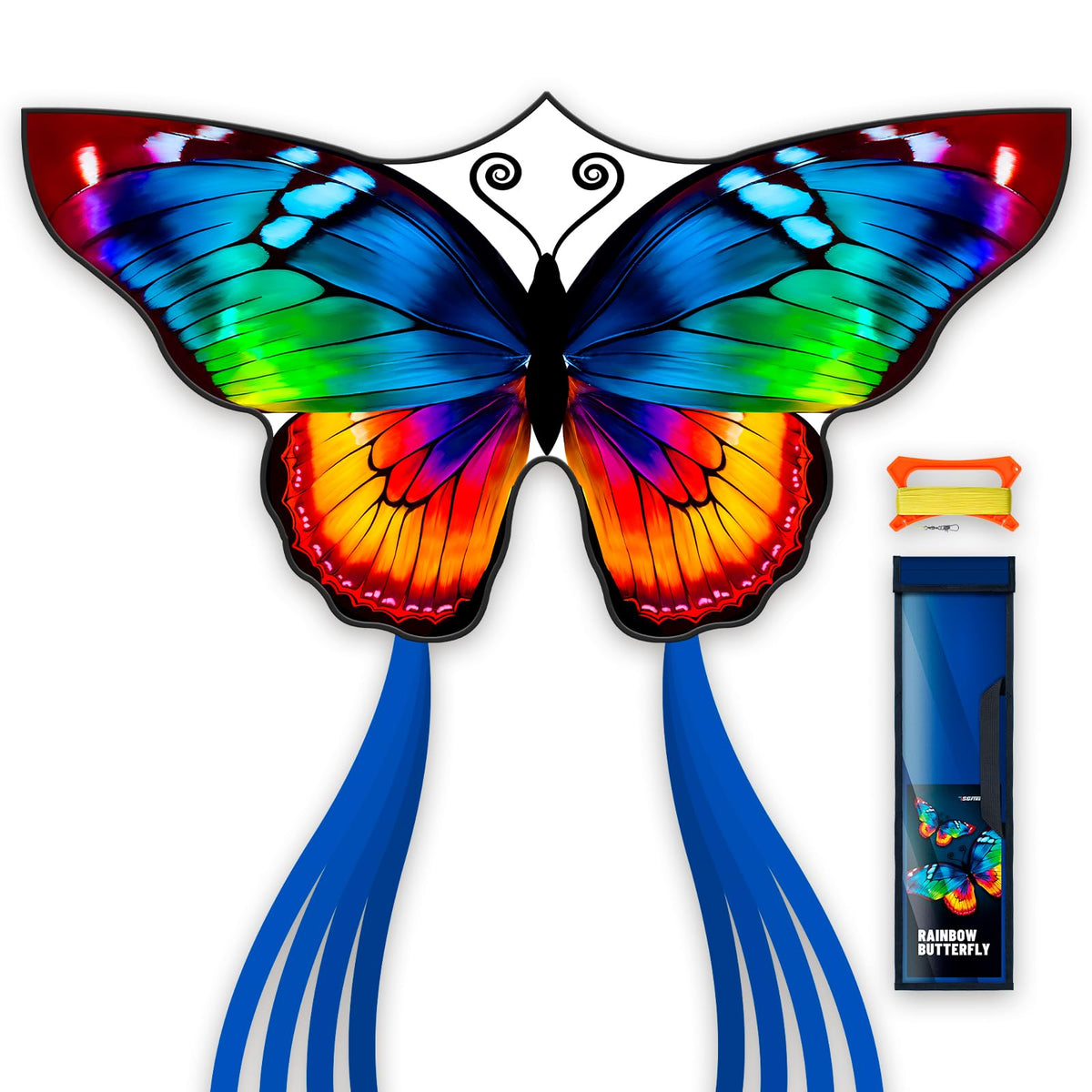 SGftre Colorful Butterfly Kite,Easy to Fly Large Outdoor Kite for Kids & Adults, Beach & Park Toys with Durable Nylon, Family Fun Activities