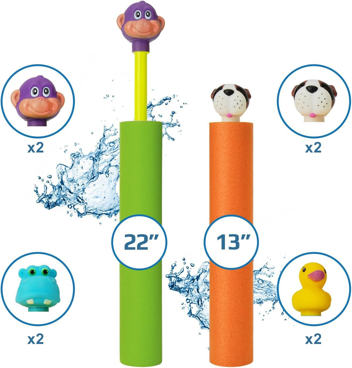Water Blaster | Water Blasters for Kids, Water Squirter for Kids, Pool Guns, Squirt Gun 8 Pack 4 Pack Beach Essentials, Beach Toys Pool Squirt, Summer Games
