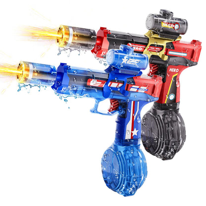 Electric Water Guns for Adults Kids, Automatic Squirt Gun, with 26FT Range, Super Blaster Soaker High Capacity Pistol for Swimming Pool Party Toy ColorBlast LED Electric Water Gun (Blue)