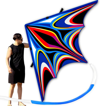 SGftre Delta Kite for Kids & Adults，Extremely Easy to Fly for Beginners，Kites for Beach Trip Park Family Outdoor Activities