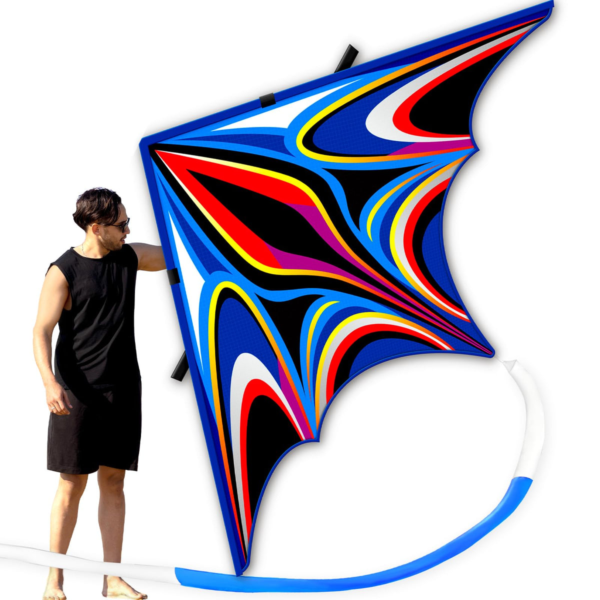SGftre Delta Kite for Kids & Adults，Extremely Easy to Fly for Beginners，Kites for Beach Trip Park Family Outdoor Activities