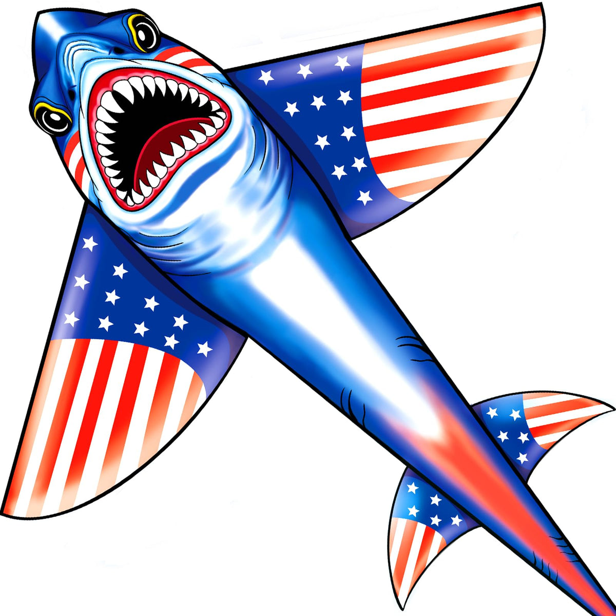 Large Shark Kites for Kids Easy to Fly, Single Line Kite for Boys