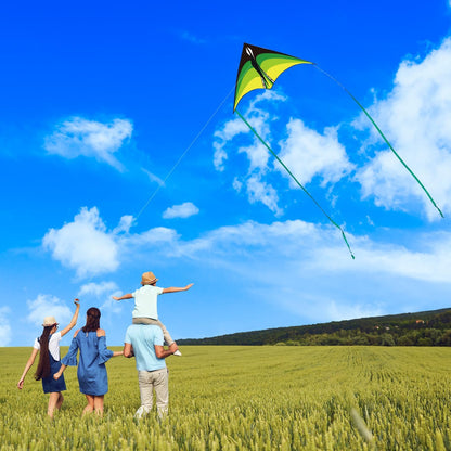 Large Delta Kite for Kids & Adults, Easy to Fly Kite with Line