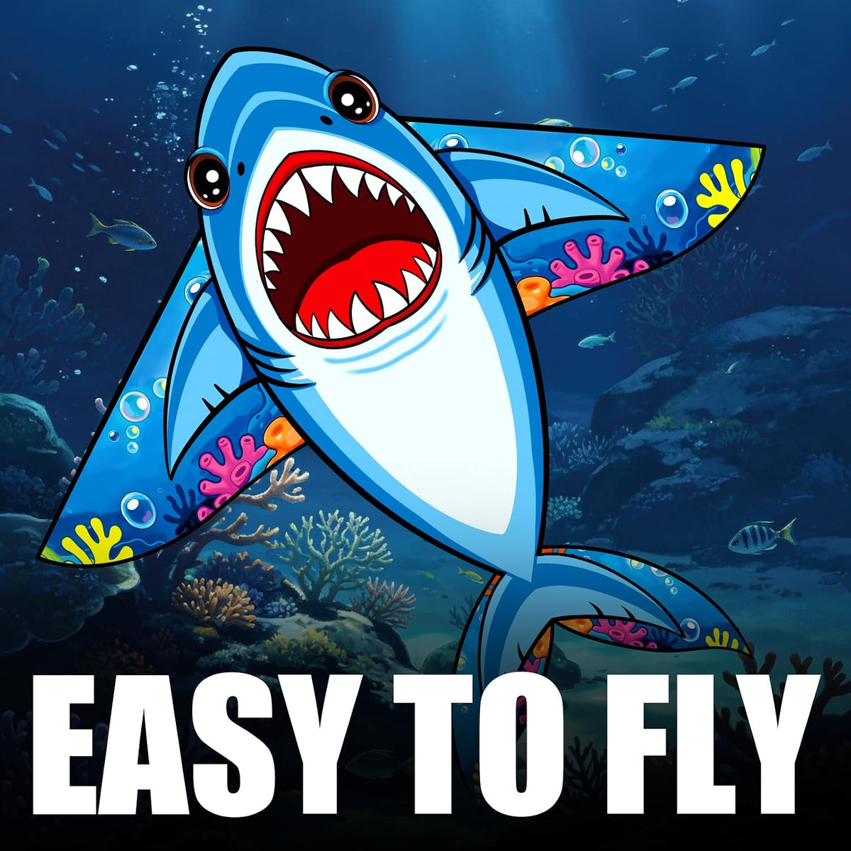 Shark Kite for Kids, Easy to Fly Kites for Boys & Girls Ages 4-8